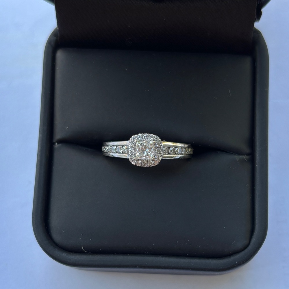 WG Halo Engagement Ring